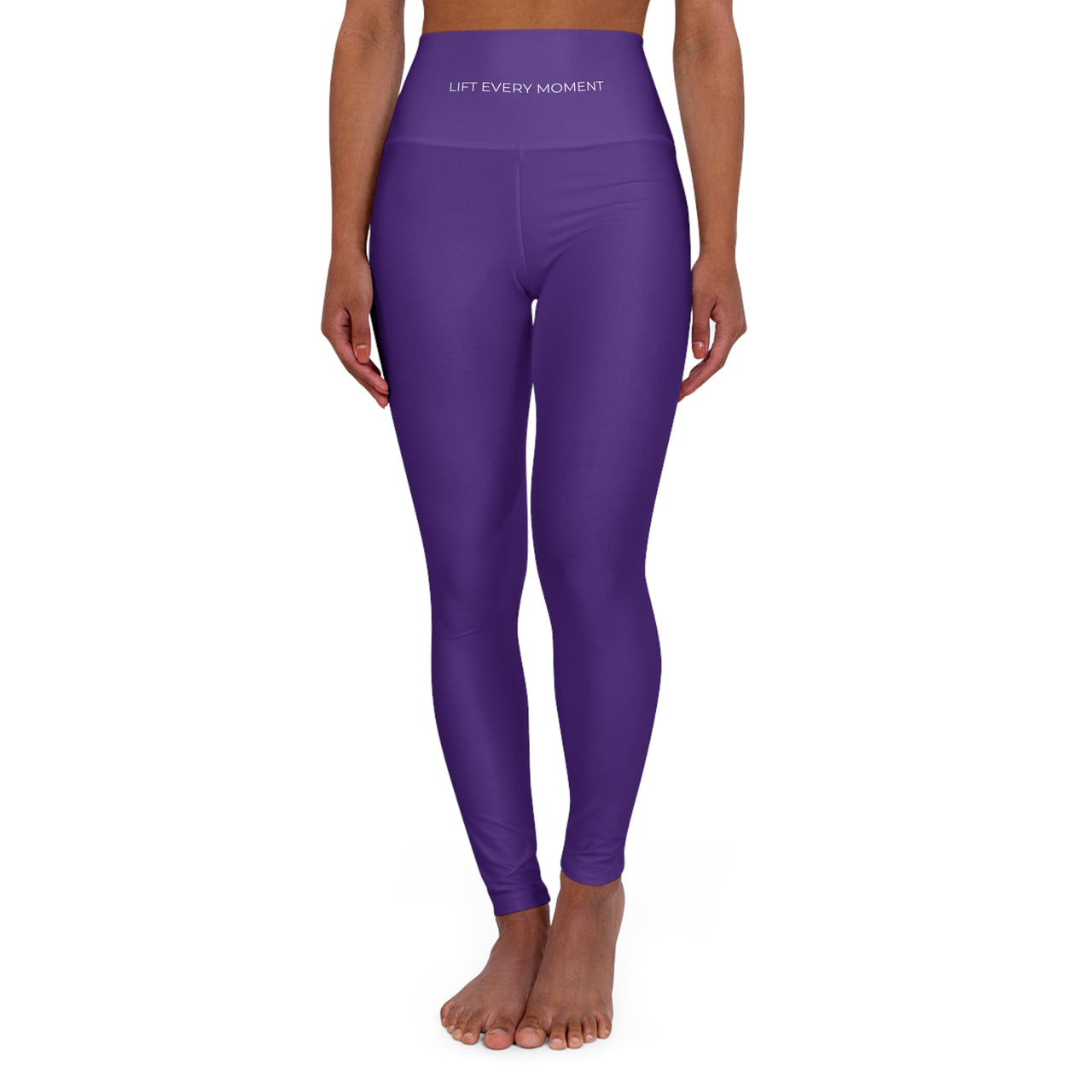 High-Waisted Yoga Leggings — LIFT EVERY MOMENT Logo Pants