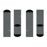 LEM™ Grey Signature  Cushioned Crew Socks - Modestly Vogue 