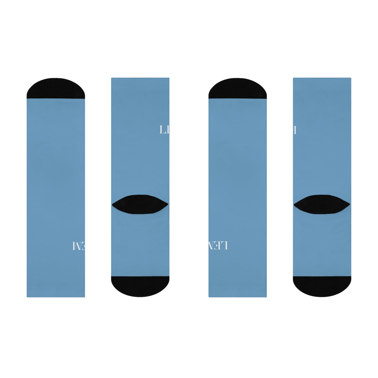 LEM™ Blue Mist Signature  Cushioned Crew Socks - Modestly Vogue 