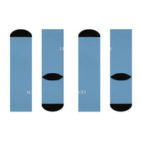 LEM™ Blue Mist Signature  Cushioned Crew Socks - Modestly Vogue 