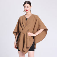 Chic Shawl Cape Poncho | Fashionable Outerwear Cape - Modestly Vogue 