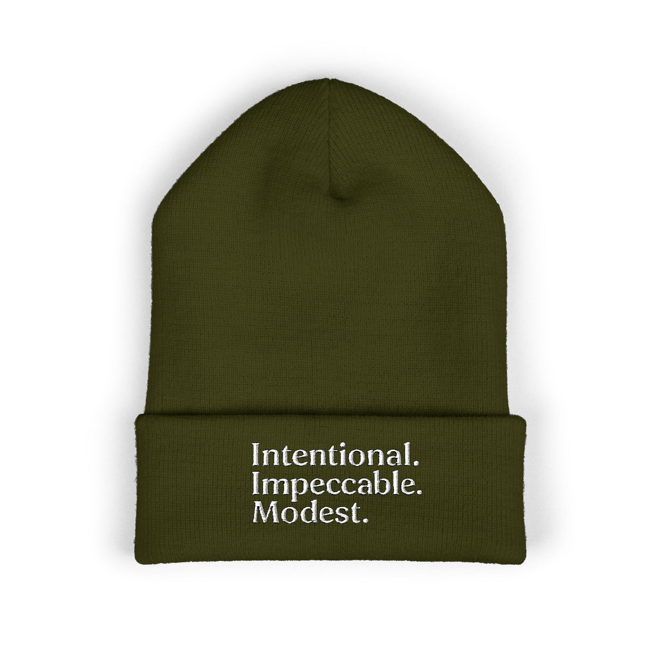 Stylish Cuffed Beanie – Embroidered Streetwear Winter Hat