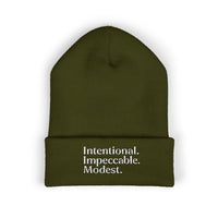 Stylish Cuffed Beanie – Embroidered Streetwear Winter Hat