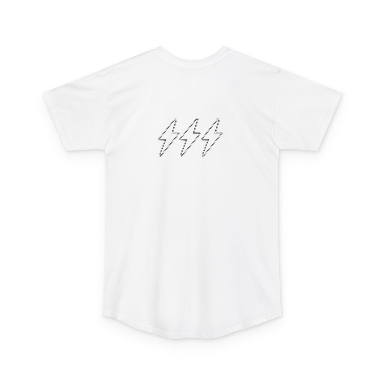 Logo Hijabi Energy Long Body Tee — Streetwear Muslimah Graphic T-Shirt