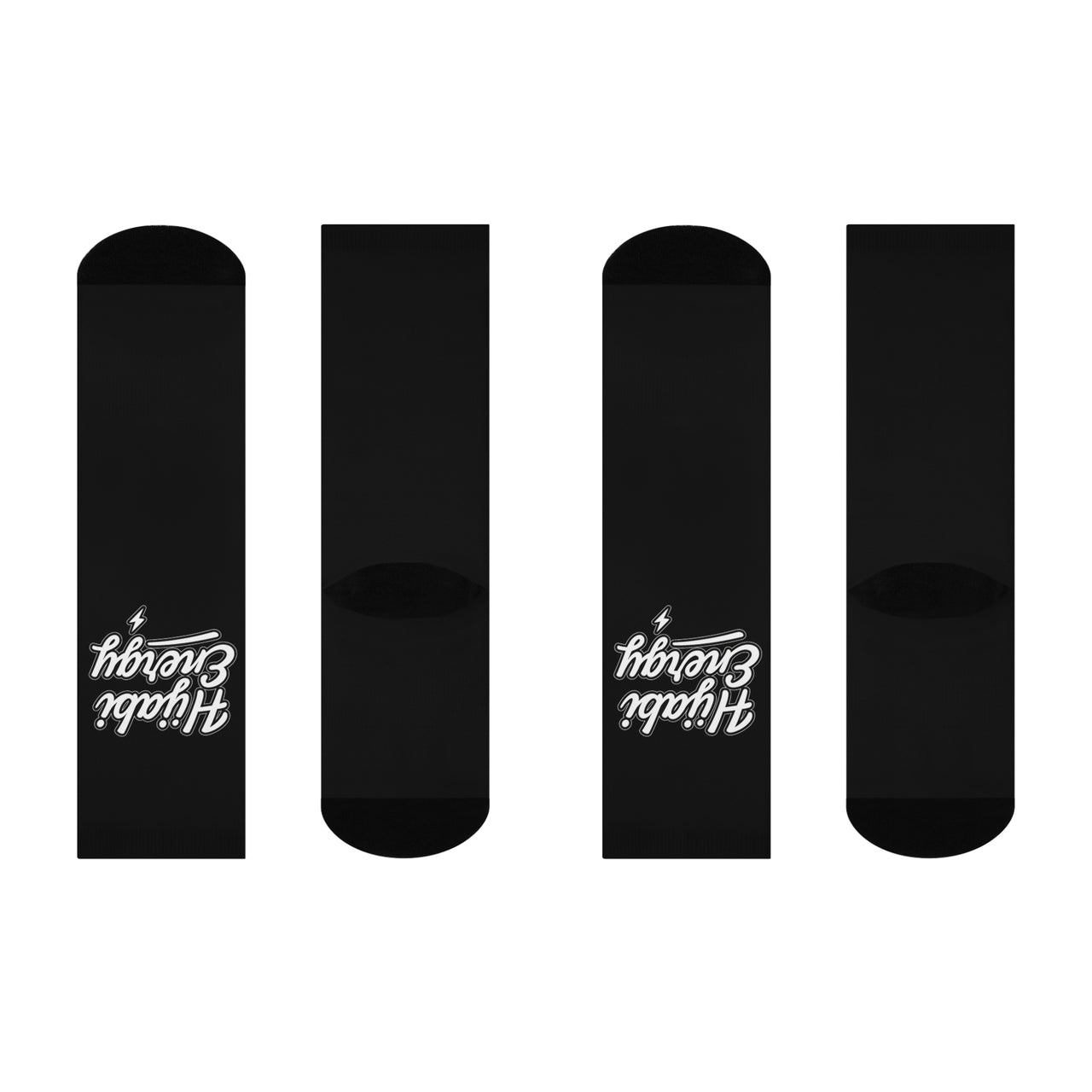 Hijabi Energy Cushioned Crew Socks — Black Engery Design