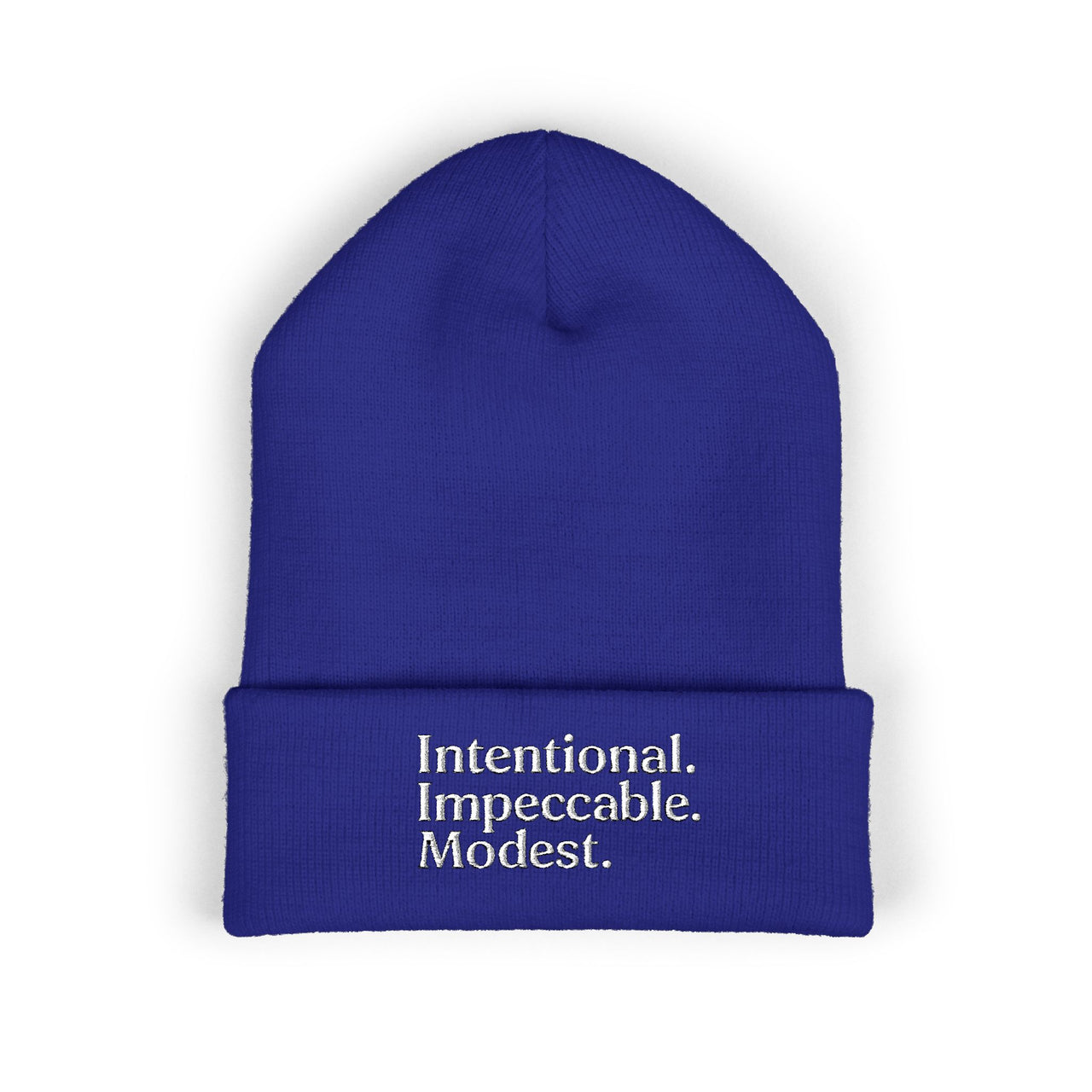 Stylish Cuffed Beanie – Embroidered Streetwear Winter Hat