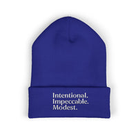 Stylish Cuffed Beanie – Embroidered Streetwear Winter Hat