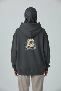 Grey Women's Hijabi Girl™ Hoodie – Cozy Streetwear Sweatshirt - Modestly Vogue 