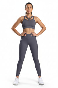 LEM High-Waist Luxe Leggings — V-Front Seam Performance Yoga Pants - Modestly Vogue 