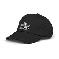 Unisex Distressed Cap – Modest Mindset Inspirational Hat for Everyday Style