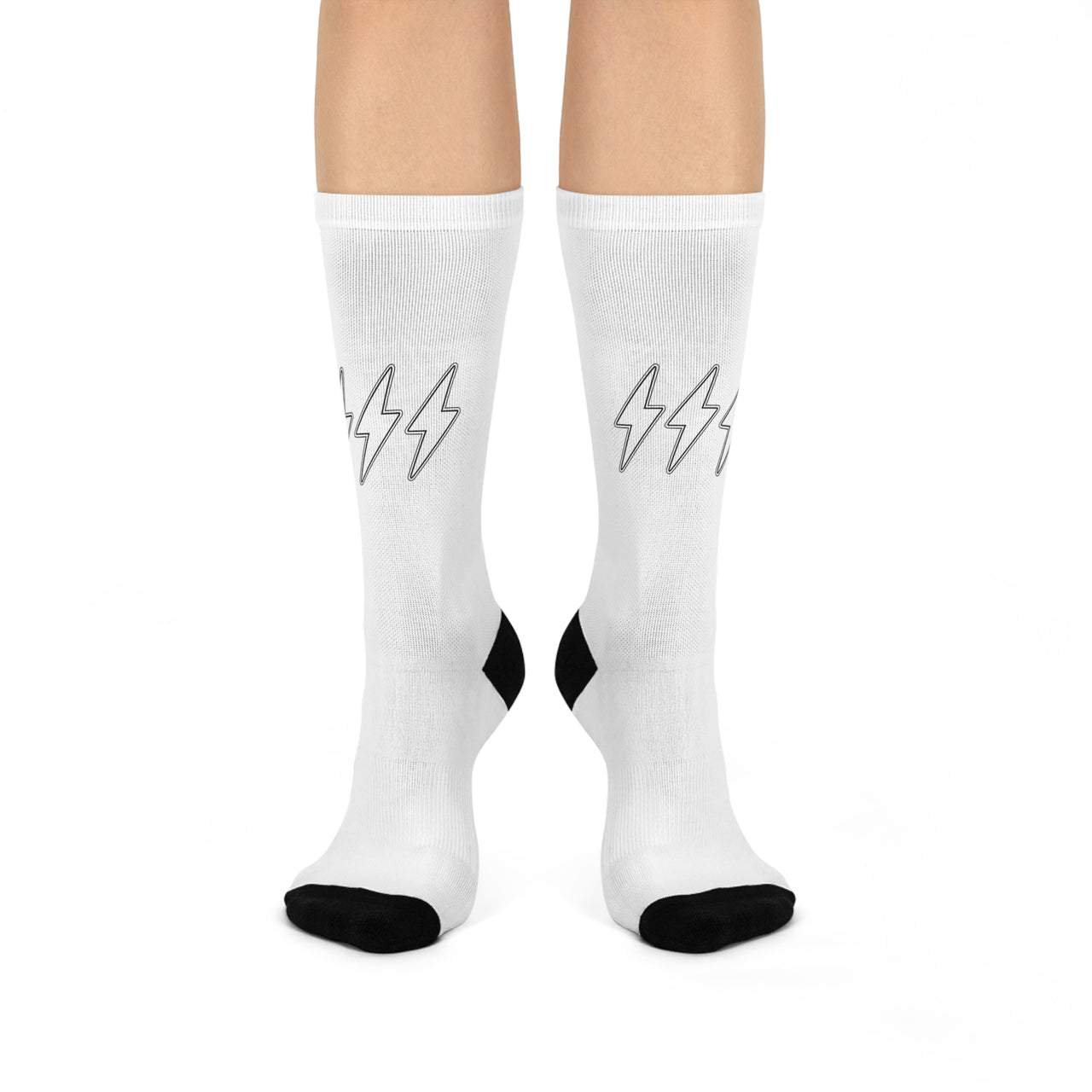 Signature White Hijabi Energy™ Cushioned Crew Socks