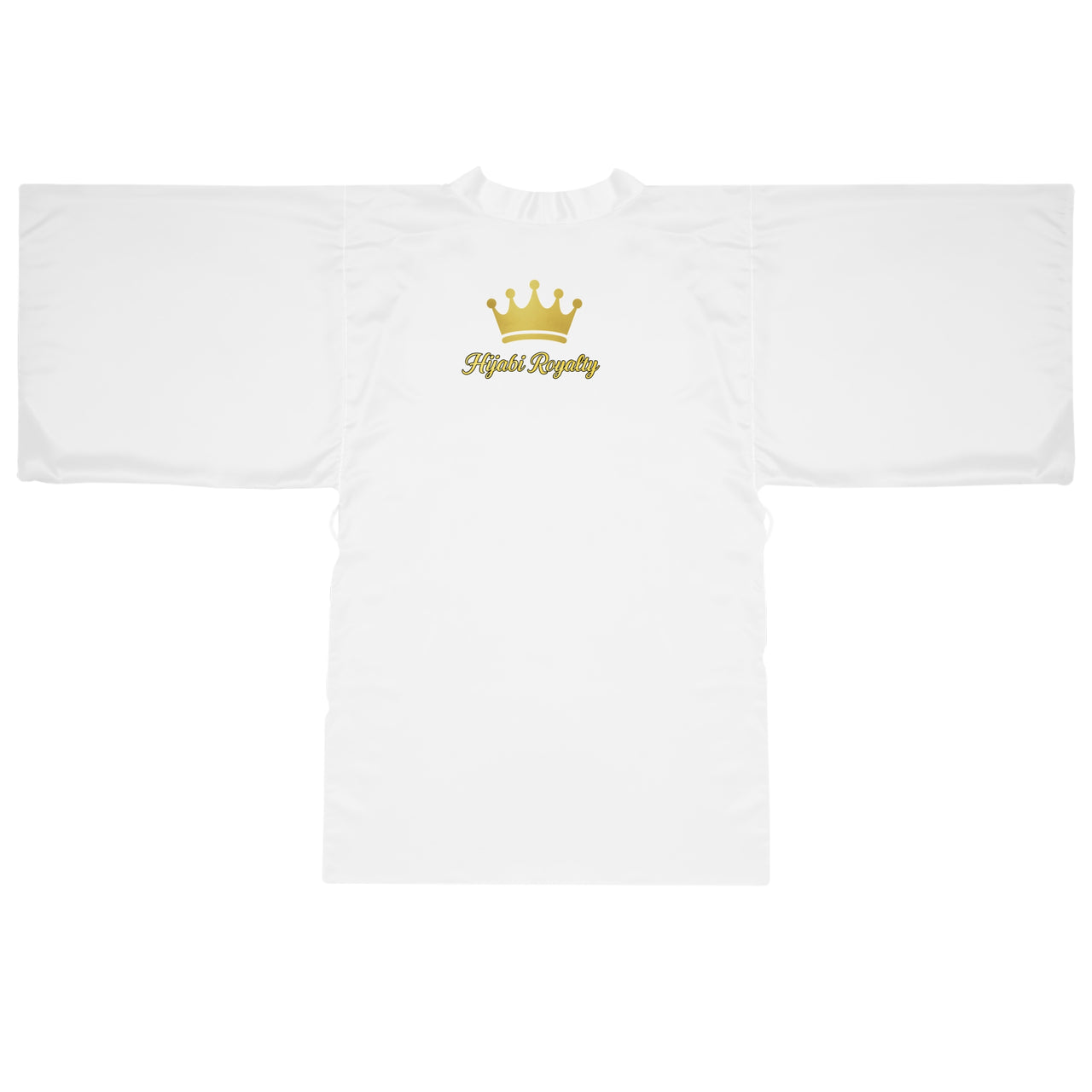 Hijabi Royalty™ Bridal Edition Kimono Robe – Luxury Spa Long Sleeve Robe with Crown Logo