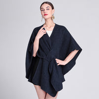 Chic Shawl Cape Poncho | Fashionable Outerwear Cape - Modestly Vogue 