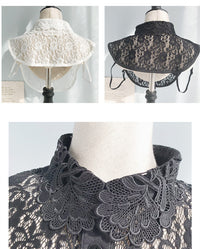 Korean Version All-match Shirt Decorated With Fake Collar Lace