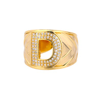 Personalized Gold Stone Initial Ring | Modestly Vogue - Modestly Vogue 
