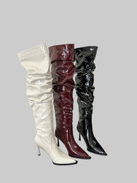 Autumn Stiletto Heel Over The Knee Boots | High Heel Fashion - Modestly Vogue 