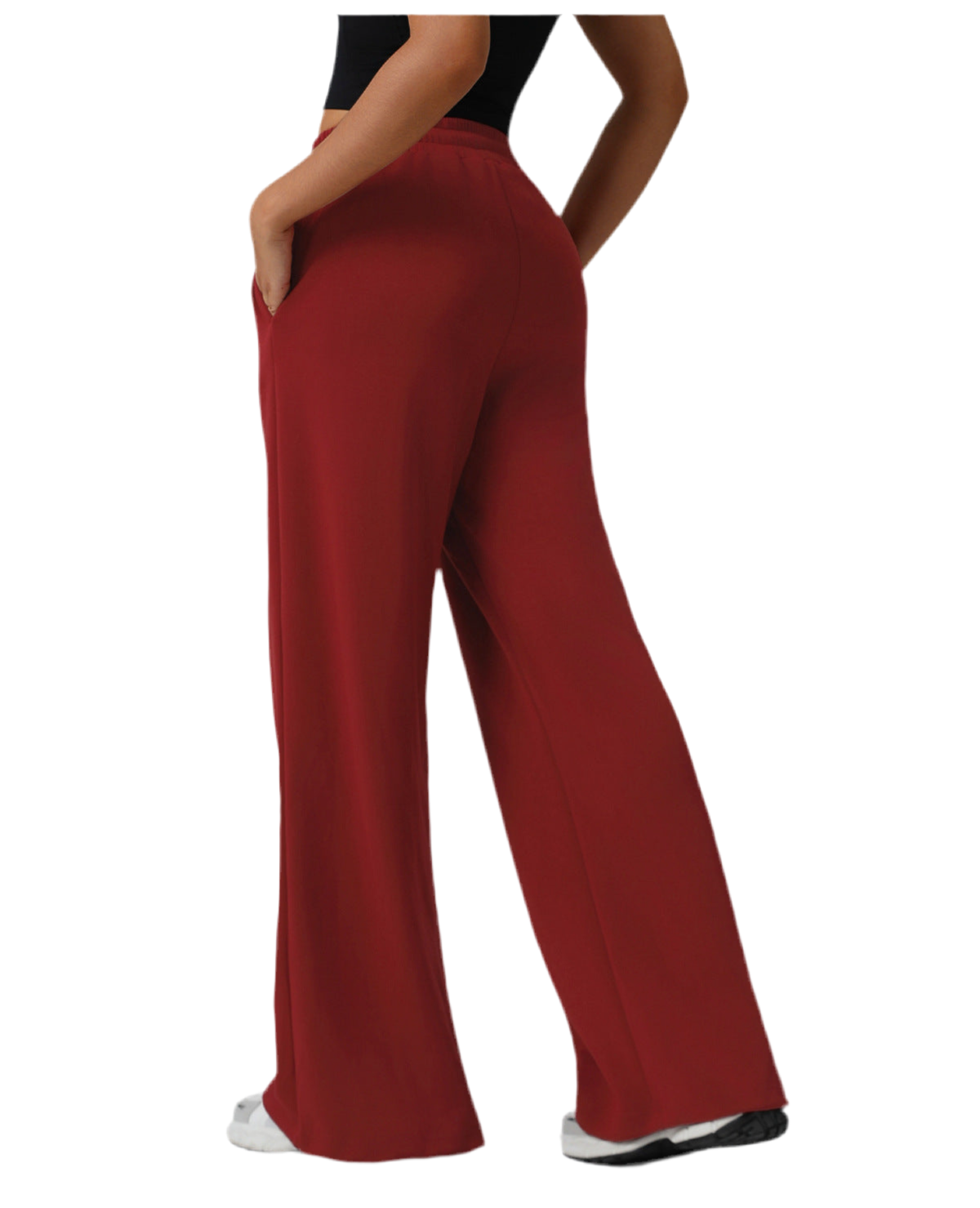 High Waist Drawstring Exercise Casual Pants Autumn Winter Yoga Wide Leg Pants Fashionable All Match Loose Casual Pants