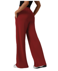High Waist Drawstring Exercise Casual Pants Autumn Winter Yoga Wide Leg Pants Fashionable All Match Loose Casual Pants