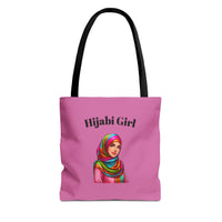 Colorful Hijabi Girl Tote Bag - Stylish and Functional for Every Occasion PINK - Modestly Vogue 