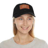 L.E.M. Leather Patch Signature Baseball Cap Hat - Modestly Vogue 