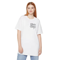 Logo Hijabi Energy Long Body Tee — Streetwear Muslimah Graphic T-Shirt