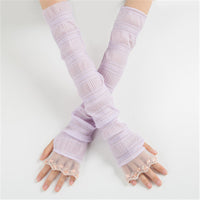 Sun Protection Gloves Women's Extended UV Protection Ice Silk Arm Protector Sleeves - Modestly Vogue 