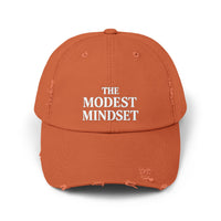 Unisex Distressed Cap – Modest Mindset Inspirational Hat for Everyday Style