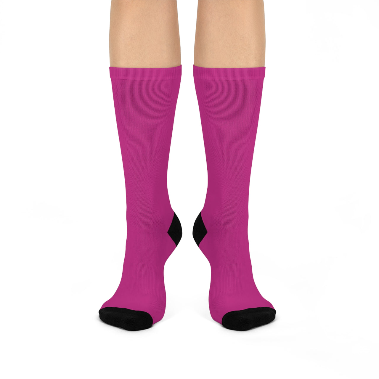 LEM™ Candy Pink Signature  Cushioned Crew Socks - Modestly Vogue 