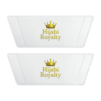 Women's Removable-Strap Slide Sandals Hijabi Royalty™ — Adjustable White Faux-Leather Pool & Casual Slides