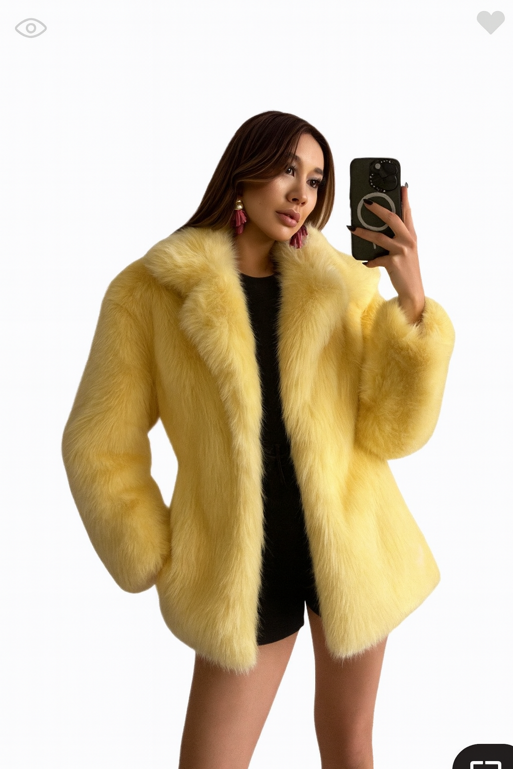 Mid Length Young Fashionable Autumn Winter Warm Faux Fur Coat Women - Modestly Vogue 