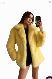 Mid Length Young Fashionable Autumn Winter Warm Faux Fur Coat Women - Modestly Vogue 