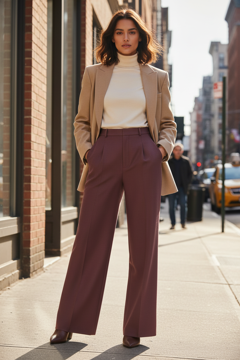 High-Waisted Wide Leg Pants - Modestly Vogue 