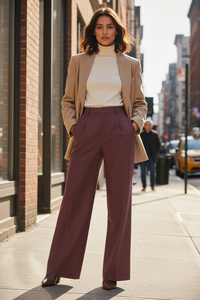 High-Waisted Wide Leg Pants - Modestly Vogue 