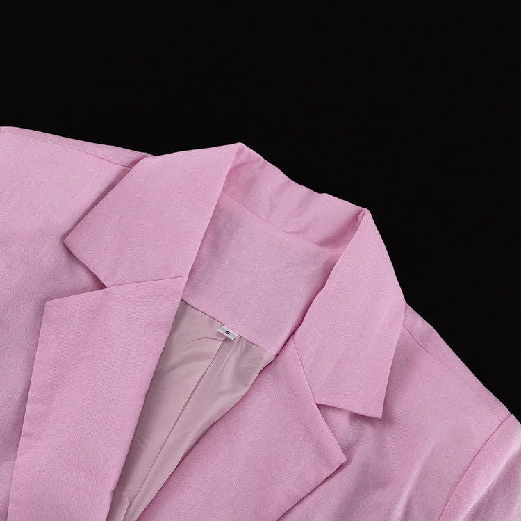 Cotton Cardigan Short Dress with Polo Collar & Lace-up Shirt Style - Modestly Vogue 