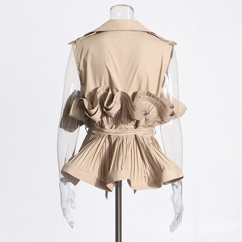 Patchwork Ruffled Shirt | Trendy & Feminine Design - Modestly Vogue 