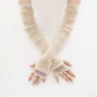 Sun Protection Gloves Women's Extended UV Protection Ice Silk Arm Protector Sleeves - Modestly Vogue 