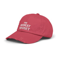 Unisex Distressed Cap – Modest Mindset Inspirational Hat for Everyday Style
