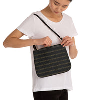 LEM Signature Monogram Mini Shoulder Bag — Black & Gold LEM Pattern - Modestly Vogue 