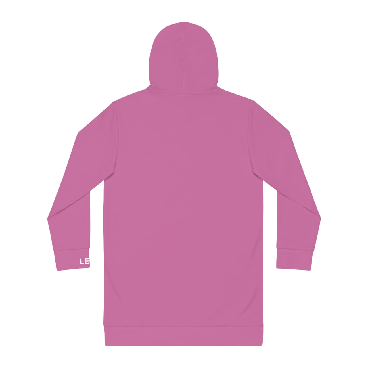 Modest in Motion Hoodie Dress — 'Lift Every Moment' Cozy Women's Pullover Dress Pink