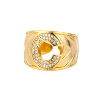 Personalized Gold Stone Initial Ring | Modestly Vogue - Modestly Vogue 