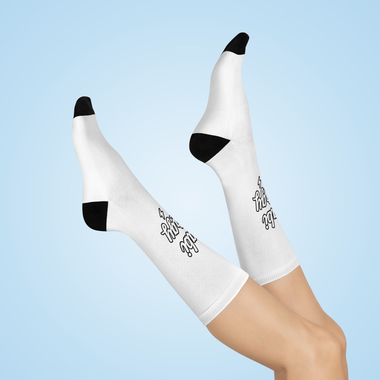 White Hijabi Energy™ Cushioned Crew Socks