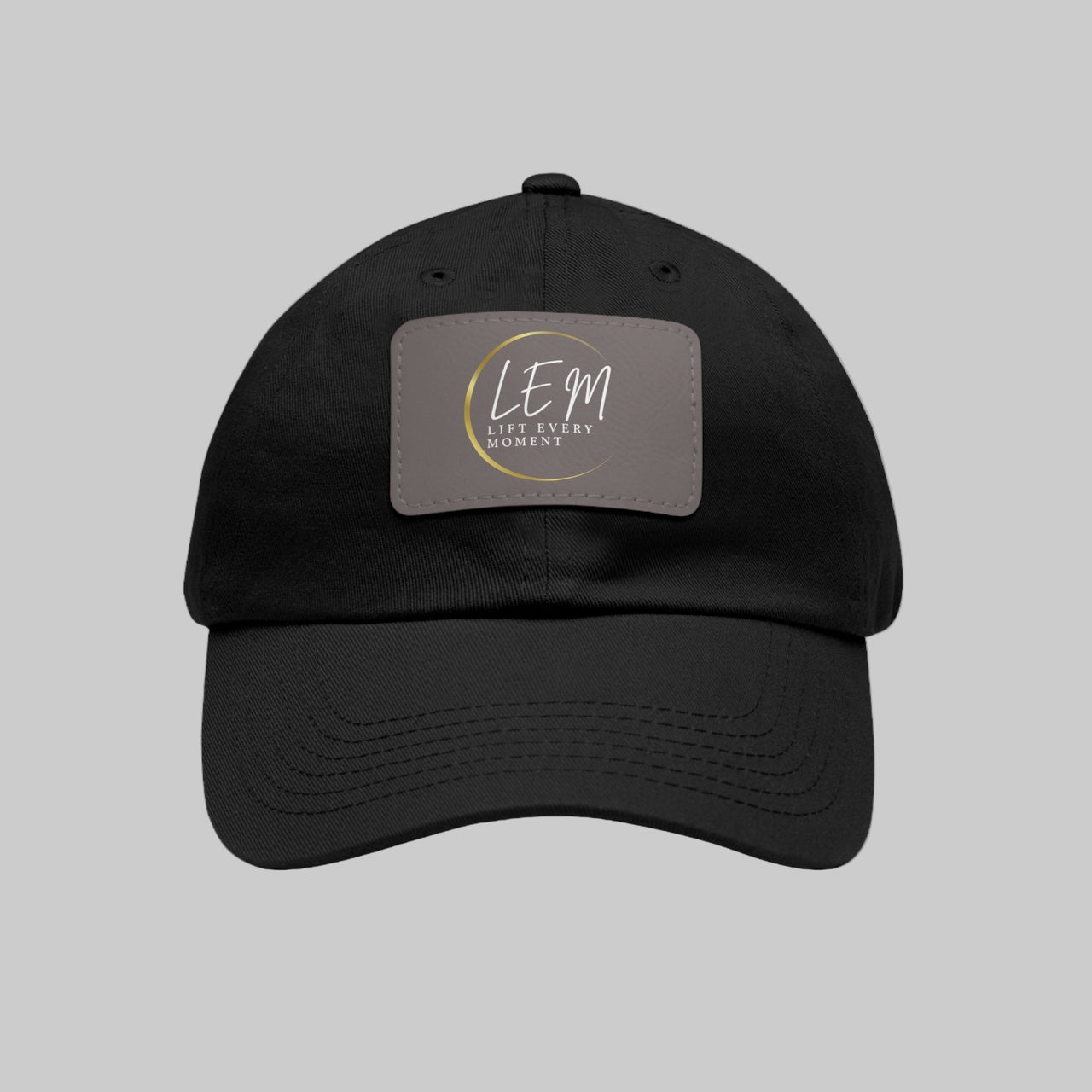 L.E.M. Leather Patch Signature Baseball Cap Hat - Modestly Vogue 
