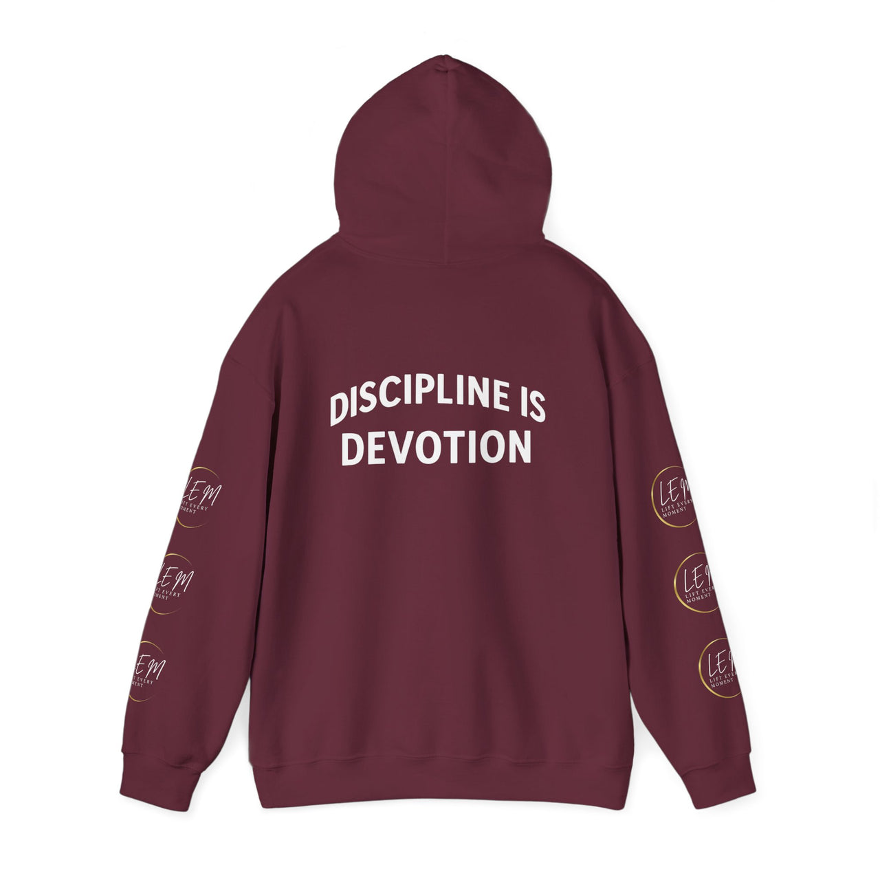 L.E.M Hooded Sweatshirt - "Discipline Is Devotion" -Athleticwear Hoodie Sweatshirt - Modestly Vogue 