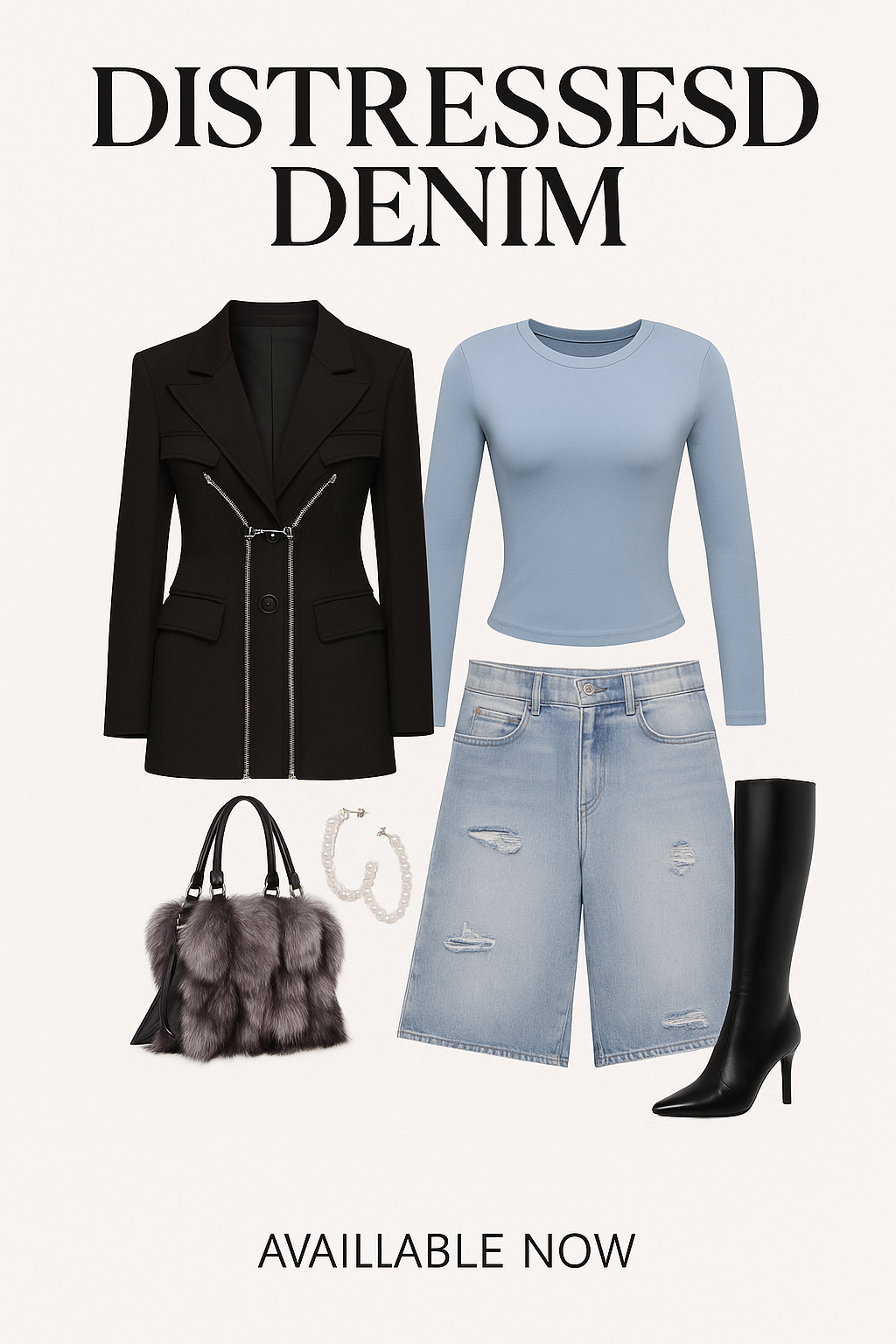 Distressed Denim - Modestly Vogue 