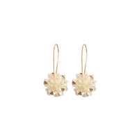 Women's Fashion White Petal Geometric Earrings - Modestly Vogue 