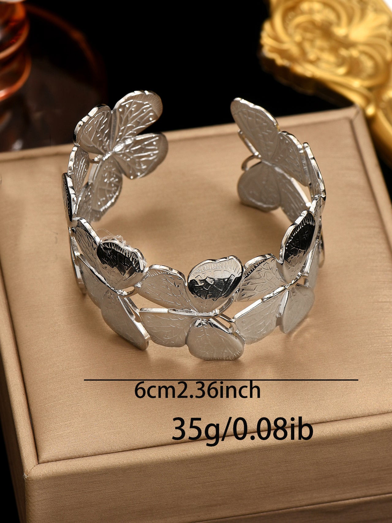 Silver Tone Cuff Bracelet - Modestly Vogue 