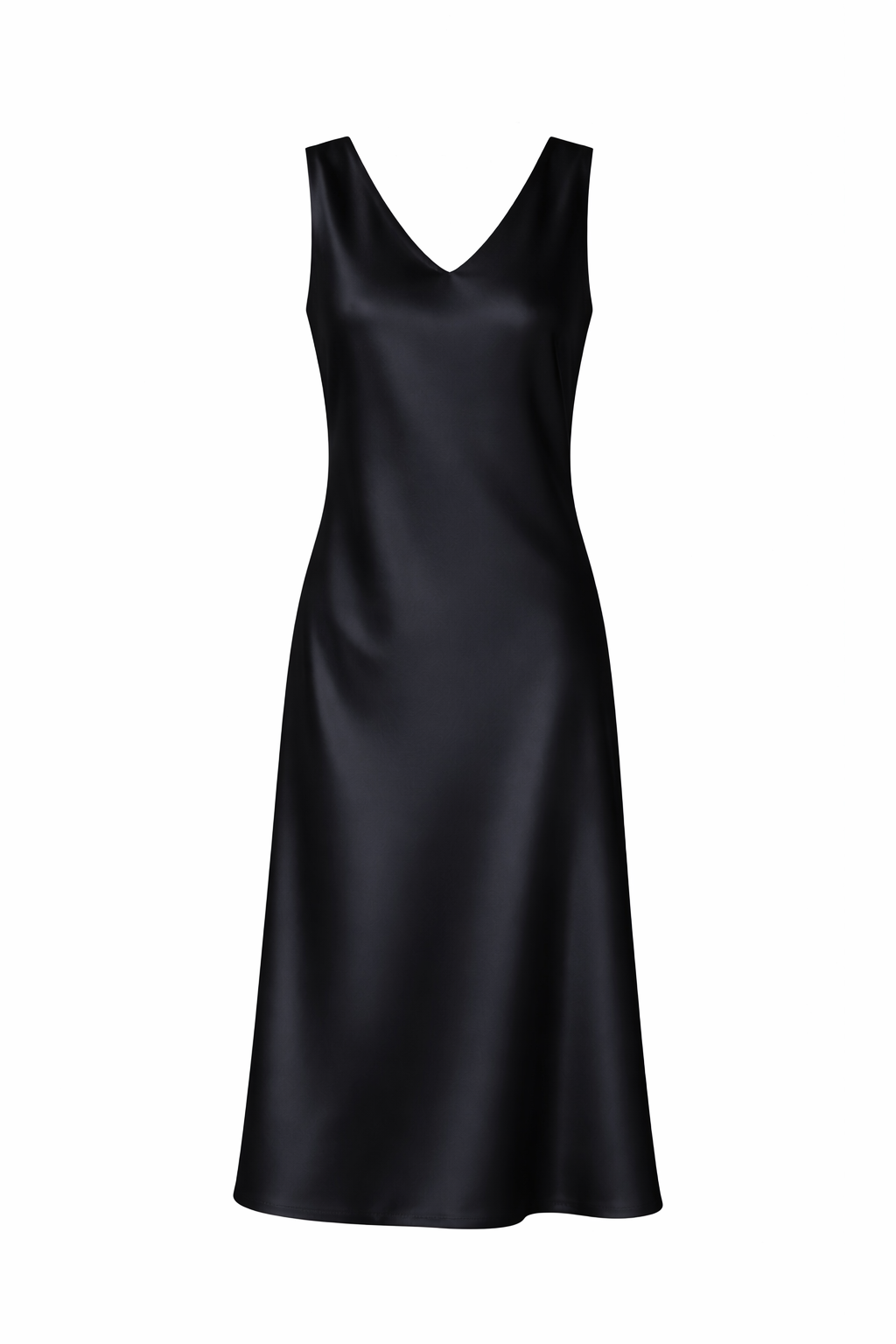 Women’s Sleeveless Satin Halter Midi Dress – Summer Style - Modestly Vogue 