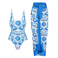 Long Sleeve One-piece Swimsuit Female Surfing Suit - Modestly Vogue 