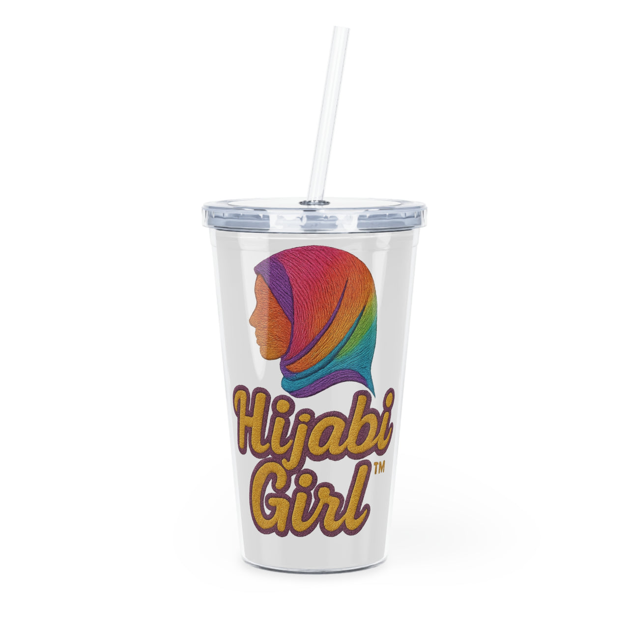 Plastic Signature Hijabi Girl™ Tumbler with Straw 20 oz.
