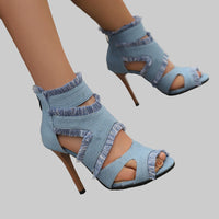 Summer Plus Size High Heel Sandals for Women - Modestly Vogue 